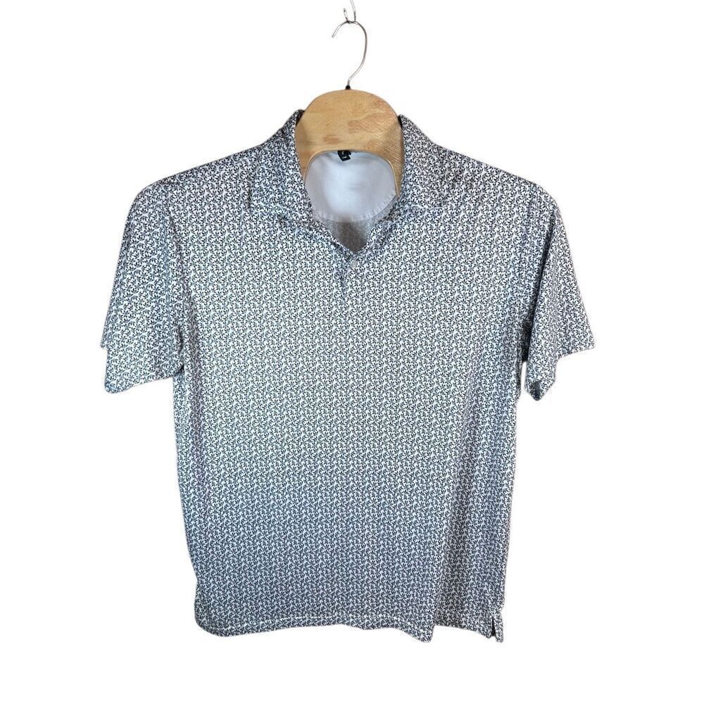 AndersonOrd XL Golf Performance Polo Flowers